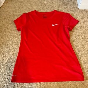 Nike red dri-fit shirt